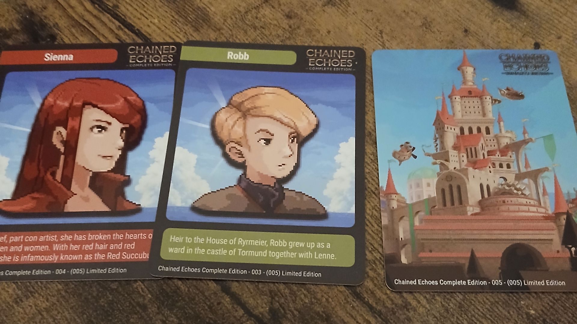 Chained Echoes Physical Edition includes trading cards.